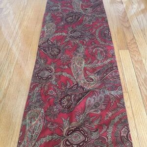 Pottery Barn Red and Green Paisley Fabric